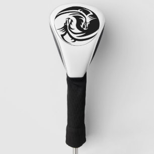 Couvre-club De Golf couverture de golf de yin yang dragons