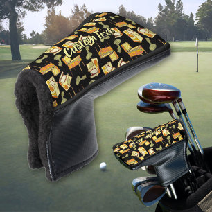Couvre-club De Golf Couverture de la tête de Motif de golf Retro Games