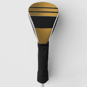 Couvre-club De Golf Couverture de pilote Black & Gold