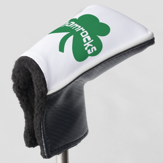 Couvre-club De Golf Couverture de putter de shamrocks (Devant 3/4)