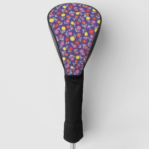 Couvre-club De Golf Couverture de tête de golf violet Floral Ditsy