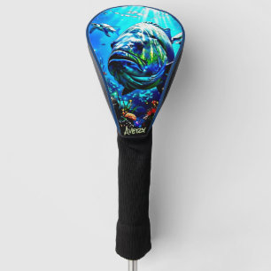 Couvre-club De Golf Couvre-casque de conducteur de poisson
