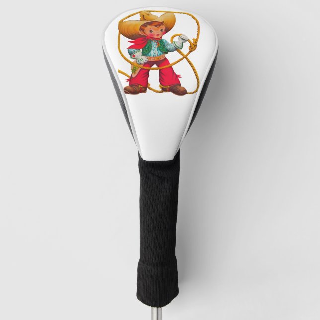 Couvre-club De Golf Cowboy Retro Boy Child Cute Western (Devant)