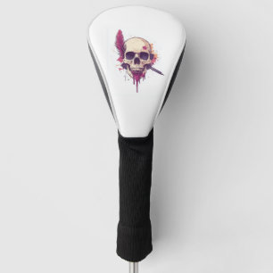 Couvre-club De Golf Crâne du poète sinistre