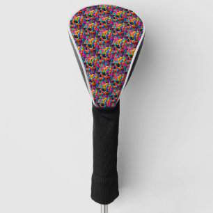 Couvre-club De Golf Crâne psychédélique dynamique