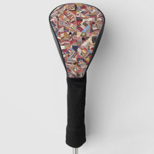Couvre-club De Golf Crazy quilt top
