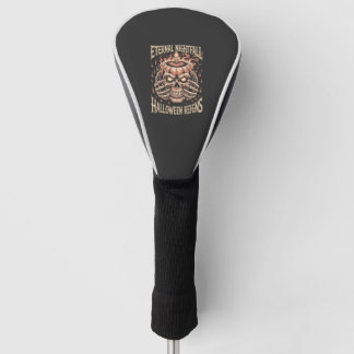 Couvre-club De Golf Creepy Skeleton Hands Pumpkin Skull