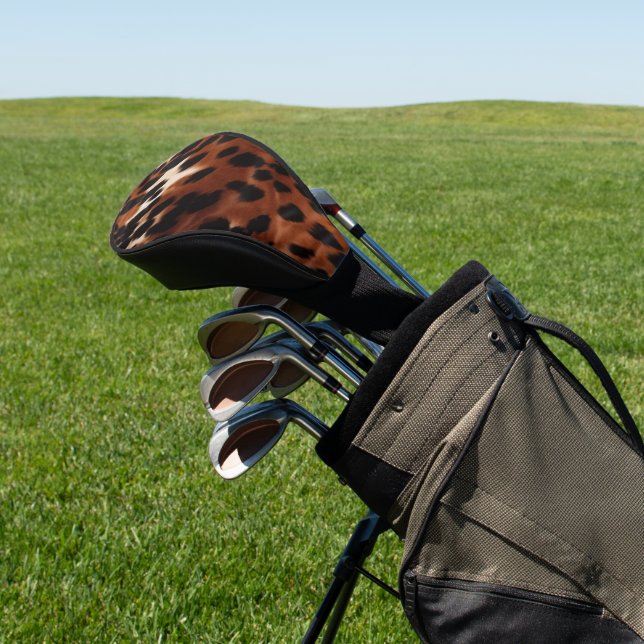 Couvre-club De Golf Crème Brown noir (In Situ)