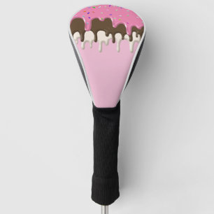 Couvre-club De Golf Crème glacée rosée gelée gouttes gouttes