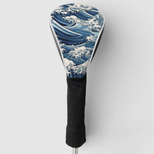 Couvre-club De Golf Crêtes éphémères : Les vagues d'Hokusai réimaginée