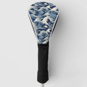 Couvre-club De Golf Crêtes éphémères : Les vagues d'Hokusai réimaginée