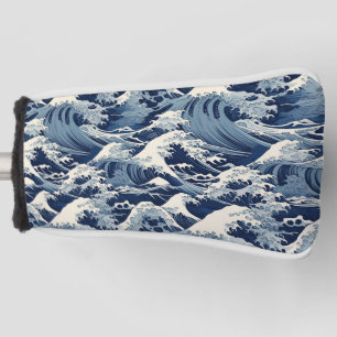 Couvre-club De Golf Crêtes éphémères : Les vagues d'Hokusai réimaginée