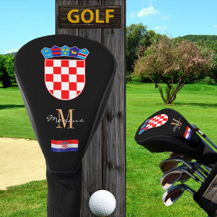 Couvre-club De Golf Croatie & Drapeau Clubs de Golf Monogrammes Couver