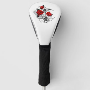 Couvre-club De Golf Croissant mécanique avec roses rouges
