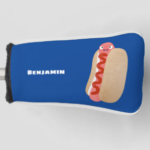 Couvre-club De Golf Curieux hot dog Weiner dessin animé