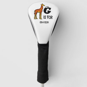 Couvre-club De Golf Custom monogram G is for Giraffe cute giraffes
