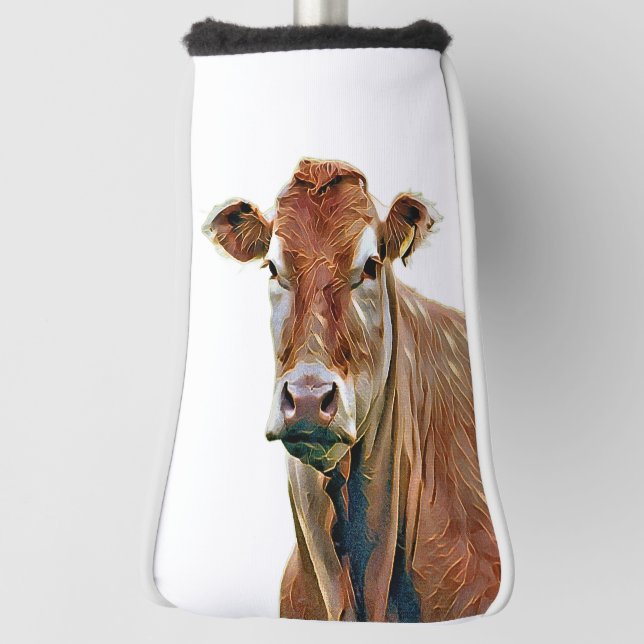 COUVRE-CLUB DE GOLF CUTE COW (Tourné à 90°)