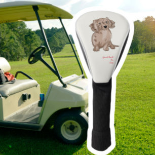 Couvre-club De Golf Dachshund Merle Aquarelle Chien Golf Head Couvertu