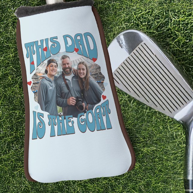 Couvre-club De Golf Dad is the Goat Greatest Of All Time Retro (Dad is the Goat - Greatest of All Time - photo golf gift)