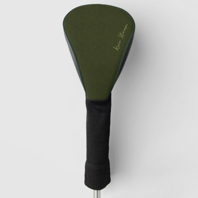 Couvre-club De Golf Dark olive textured  (Devant)