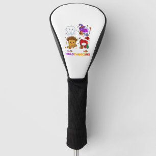 Couvre-club De Golf Dentiste Hallothanksma Halloween Thanksgiving