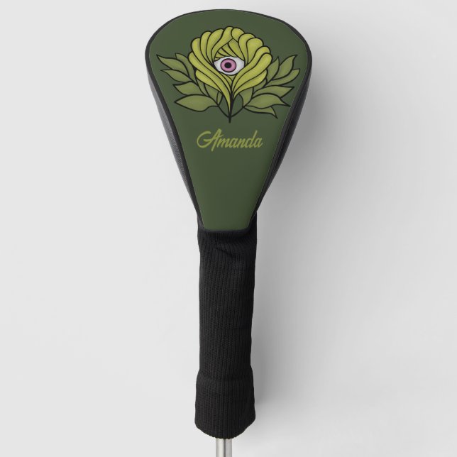 Couvre-club De Golf Déplaisant mignon Plante printemps vert Imaginaire (Devant)