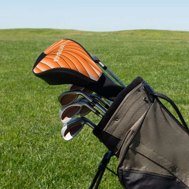 Couvre-club De Golf Design Art déco orange (In Situ)