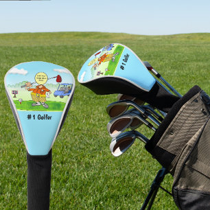 Couvre-club De Golf Dessin amusant sur le golf