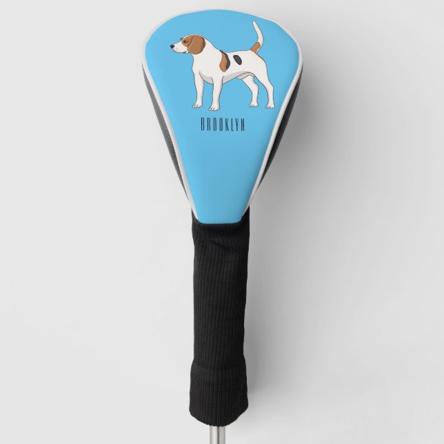 Couvre-club De Golf dessin animé de chien beagle (Devant)