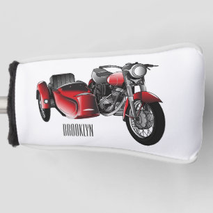 Couvre-club De Golf dessin animé de la moto Sidecar