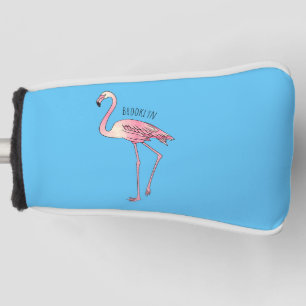 Couvre-club De Golf dessin animé d'oiseau Flamant rose