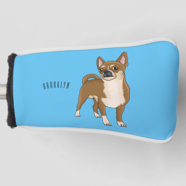 Couvre-club De Golf Dessin de Chihuahua pour chien (Devant)
