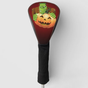 Couvre-club De Golf Dessin de Frankenstein Monster avec Citrouille