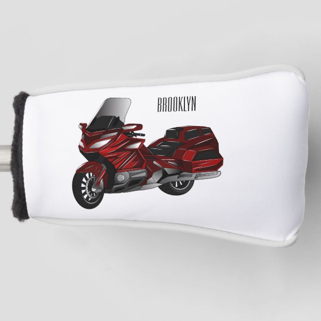 Couvre-club De Golf Dessin de moto de tourisme (Devant)