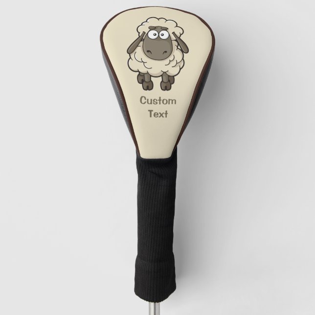 Couvre-club De Golf Dessin en mouton beige (Devant)