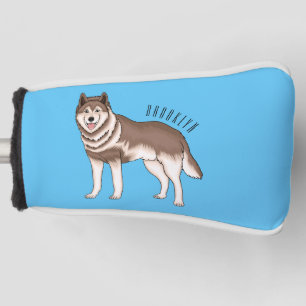 Couvre-club De Golf dessin humoristique sibérien husky