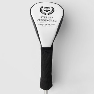 Couvre-club De Golf Diplôme de droit moderne personnalisé