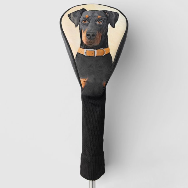 Couvre-club De Golf Doberman Pinscher Peinture non découpée Art origin (Devant)