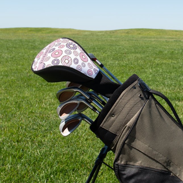Couvre-club De Golf Donuts Roses, Donuts Violets, Saupoudrages, Votre  (In Situ)