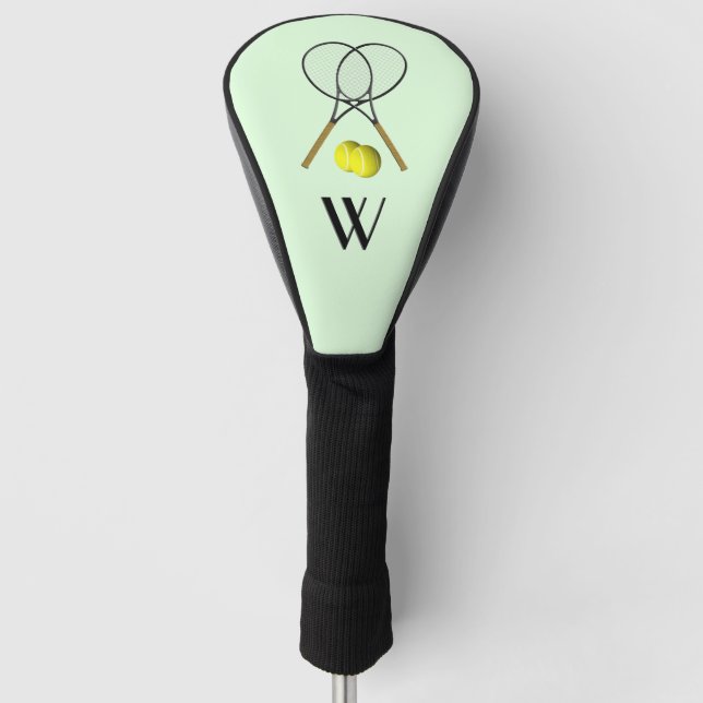 Couvre-club De Golf Doubles de tennis Green (Devant)