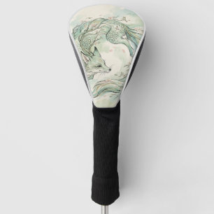 Couvre-club De Golf Dragon Renard Mystique Art Aquarelle (1)