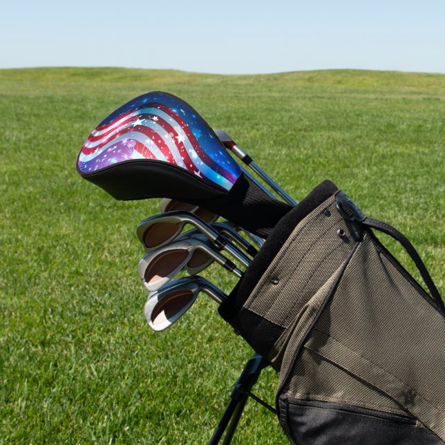 Couvre-club De Golf Drapeau américain Abstrait (In Situ)