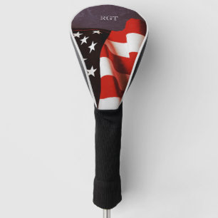 Couvre-club De Golf Drapeau américain avec espace texte