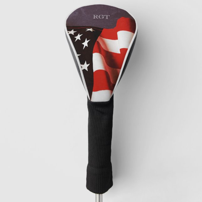 Couvre-club De Golf Drapeau américain avec espace texte (Devant)