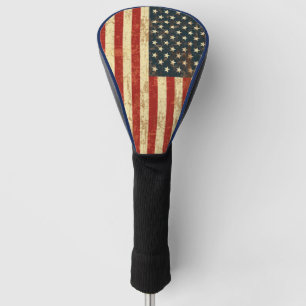 Couvre-club De Golf Drapeau américain Grungy