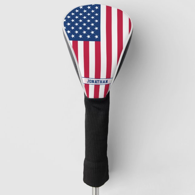 Couvre-club De Golf Drapeau américain personnalisé Stars et bandes (Devant)