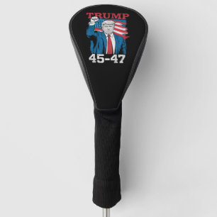 Couvre-club De Golf Drapeau américain Trump 45 47 Vintage Rétro USA