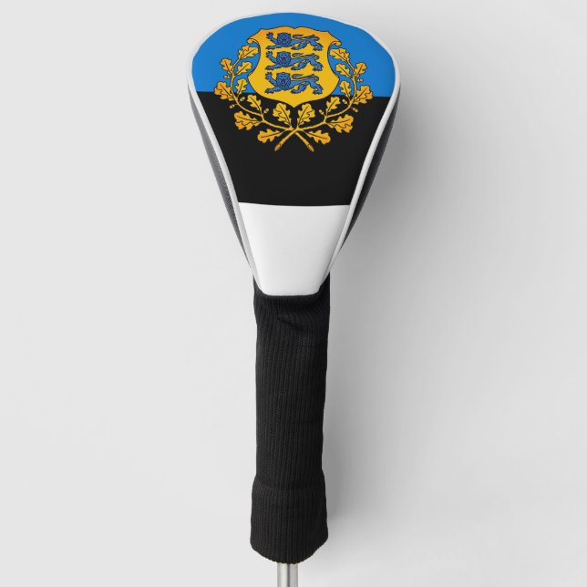 Couvre-club De Golf Drapeau/armoiries de l'Estonie (Devant)