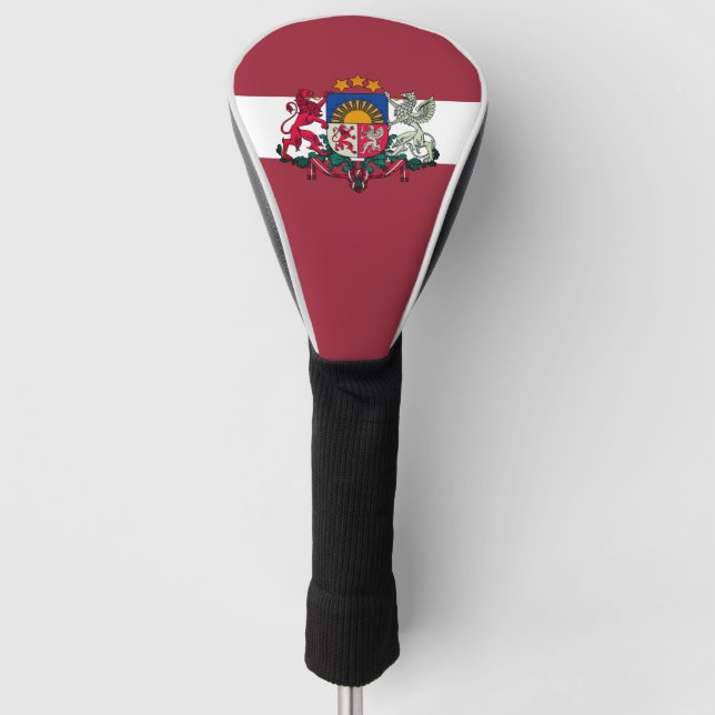 Couvre-club De Golf Drapeau/armoiries de Lettonie (Devant)
