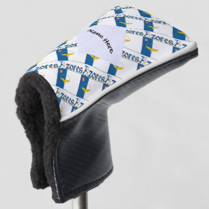 Couvre-club De Golf Drapeau Azores Azoréen Carrelé Nom Personnalisé